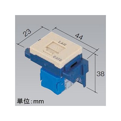 パナソニック 埋込型情報モジュラジャック CAT6 「LAN」表示付 ベージュ  NR3170F 画像2