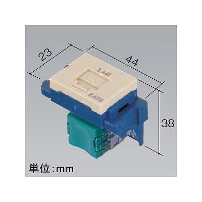 パナソニック 埋込型情報モジュラジャック CAT5E 「LAN」表示付 ベージュ  NR3160F 画像2