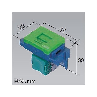 パナソニック 埋込型情報モジュラジャック CAT5E グリーン  NR3160GL 画像2