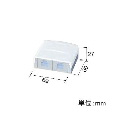 パナソニック 露出型情報モジュラジャック CAT6 2コ口  NR3172 画像2