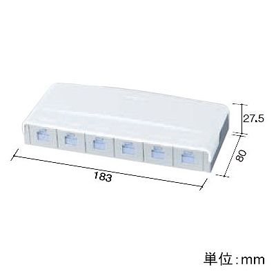 パナソニック 露出型情報モジュラジャック CAT6 6コ口  NR3176 画像2