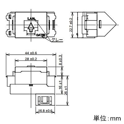 パナソニック 埋込型J-J型情報モジュラジャック CAT5E ホワイト  NR3460W 画像3