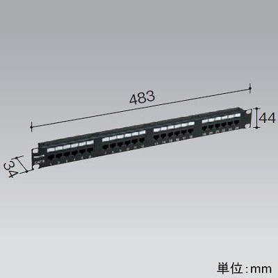 パナソニック モジュラ型パッチパネル 110タイプ 24ポート CAT6 ブラック  NR21326B 画像3