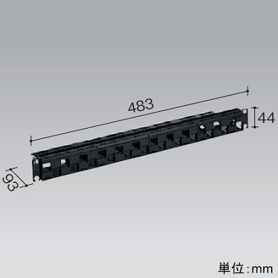 パナソニック モジュラ型パッチパネル枠 24ポート ブラック  NR2184B 画像2