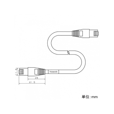 パナソニック モジュラ型コード CAT6 コード長5.0m グレー  NR11605 画像2