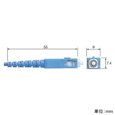 パナソニック 光ファイバコード 2心両端SCコネクタタイプ マルチモード コード長3m グレー  NR6141139H 画像2