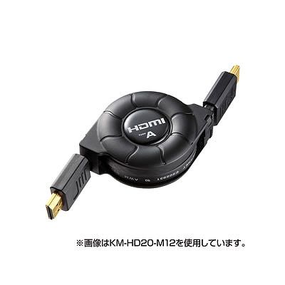 サンワサプライ ミニHDMI巻取りケーブル KM-HD22-MN12