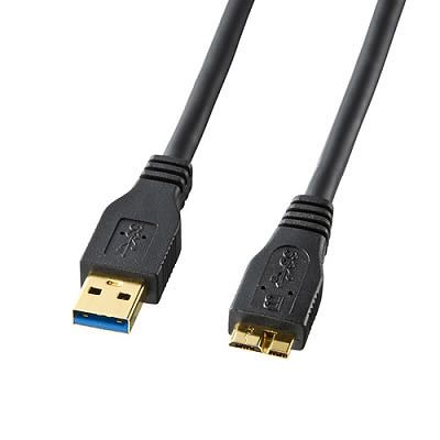 サンワサプライ USB3.0マイクロケーブル(A-MicroB) 0.5m KU30-AMC05