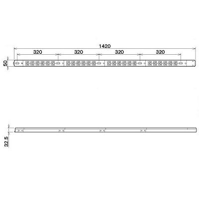 明工社 200Vコンセントバー 19インチラック用 20A 250V C13×24個口  ME8661 画像2