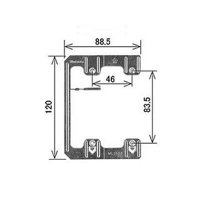 明工社 MLボード押さえ金具 2連用 壁厚7～24mm  MX0017-77 画像2