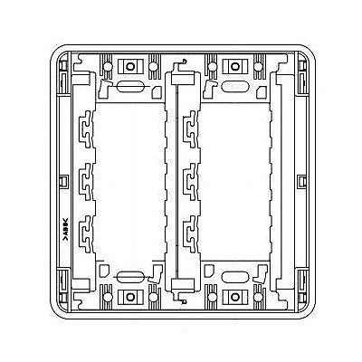 明工社 MLエレガントプレート ブランク2連 取付金具付  MLE1020 画像2