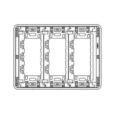 明工社 MLエレガントプレート ブランク3連 取付金具付  MLE1030 画像2