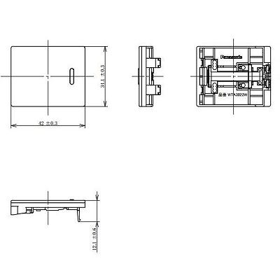 パナソニック 埋込スイッチ用ハンドル 表示付 ダブル  WTA3022W 画像2