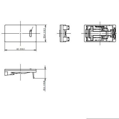 パナソニック 埋込スイッチ用ハンドル 表示付 トリプル  WTA3023W 画像2