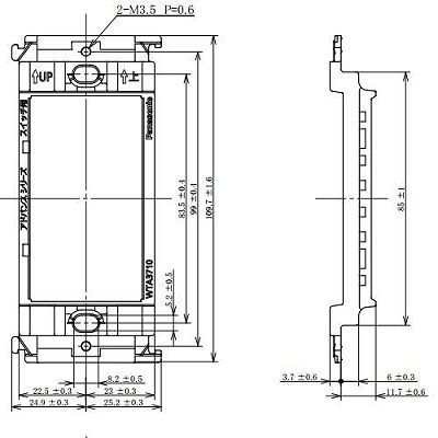 パナソニック 埋込スイッチ用絶縁取付枠  WTA3710 画像2