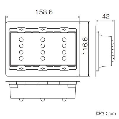 パナソニック 防気カバー 3連用(3コ用+2連接穴用)  WVA24931 画像2