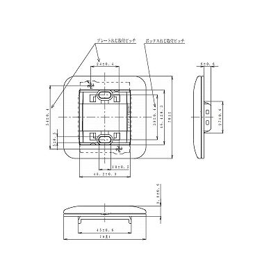 パナソニック ミニプレート 取付枠付 ラウンド ホワイト  WTC7071W 画像2