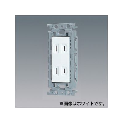 パナソニック 埋込ダブルコンセント 絶縁取付枠付 15A 125V ベージュ  WTF15024FK 画像2