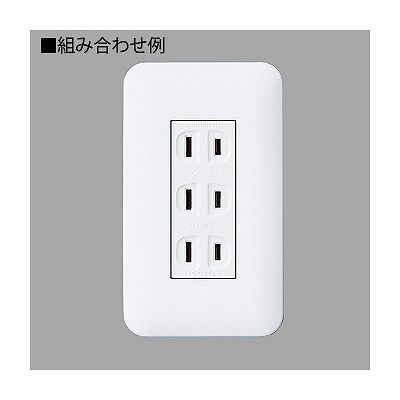 パナソニック 埋込トリプルコンセント 絶縁取付枠付 15A 125V ホワイト  WTF13034WK 画像4