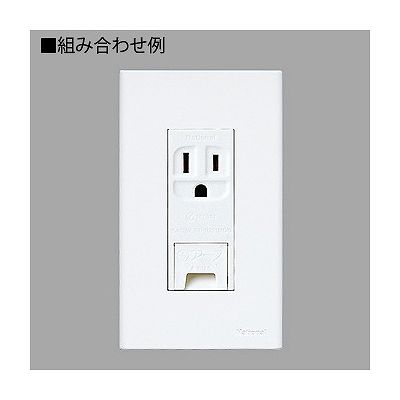 パナソニック 埋込アースターミナル付接地コンセント 絶縁取付枠付 15A 125V ホワイト  WTF11314WK 画像4