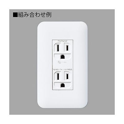 パナソニック 埋込接地ダブルコンセント 絶縁取付枠付 15A 125V ホワイト  WTF13124WK 画像4