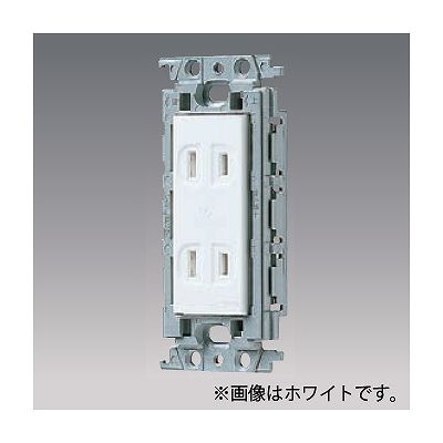 パナソニック 埋込扉付ダブルコンセント 絶縁取付枠付 15A 125V ベージュ WTF13524FK