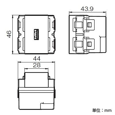 パナソニック 充電用埋込USBコンセント DC5V 2A ホワイト  WN1471SW 画像2