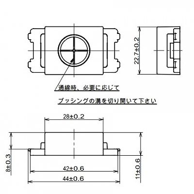 パナソニック 通線チップ ブッシング付 ホワイト  WN3025SW 画像2