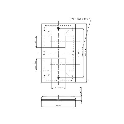 パナソニック 簡易耐火用コンセントプレート 2コ用 スクエア ベージュ  WTF8702F 画像2