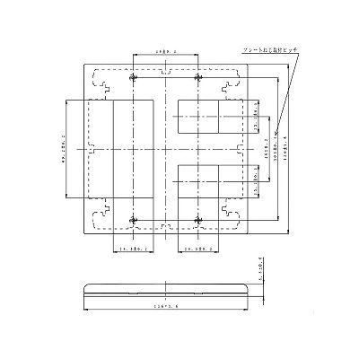 パナソニック 簡易耐火用コンセントプレート 5コ用 スクエア ベージュ  WTF8705F 画像2