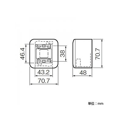 パナソニック 露出増設ミニボックス スイッチ用 取付枠付 ラウンド ホワイト  WVC9101W 画像3