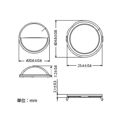 パナソニック かってにスイッチ 検知エリアカットレンズフード 半円カット用  WTK9002 画像2