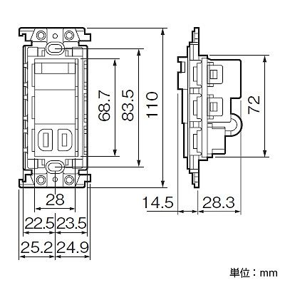 パナソニック 埋込熱線センサ付ナイトライト LED:電球色 0.6W コンセント付 15A 125V ベージュ  WTF4065F 画像5