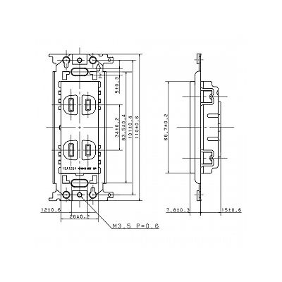 パナソニック フルカラー 埋込ダブルコンセント 取付枠付 15A 125V  WN1302010 画像3