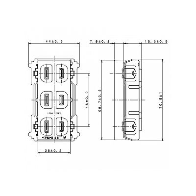 パナソニック フルカラー 埋込トリプルコンセント ワンタッチプレート 15A 125V  WN1403 画像2