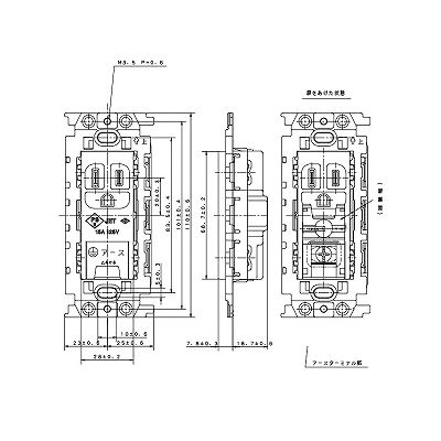 パナソニック フルカラー 埋込絶縁接地コンセント アースターミナル付 取付枠付 15A 125V  WN11314 画像3