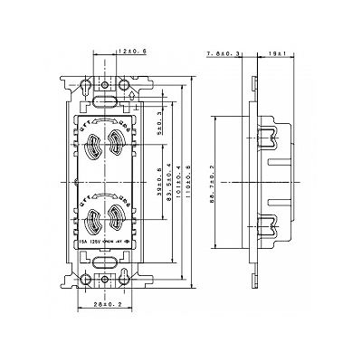 パナソニック フルカラー 埋込抜け止めダブルコンセント 取付枠付 15A 125V  WN1062 画像3