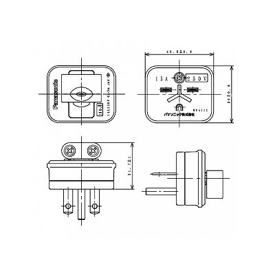 パナソニック 250V用 ホーム接地15Aキャップ 15A 250V  WF5112 画像2