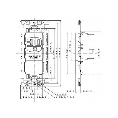 パナソニック フルカラー 15A・20A兼用埋込絶縁接地コンセント 取付枠付 20A 125V  WN19214 画像3