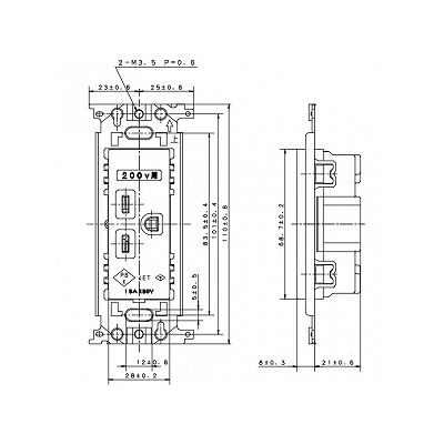 パナソニック フルカラー 埋込接地コンセント 取付枠付 15A 250V  WN1112K 画像3