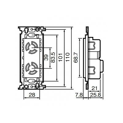 パナソニック フルカラー 接地2P埋込引掛ダブルコンセント 取付枠付 15A 125V ミルキーホワイト  WF2312W 画像2