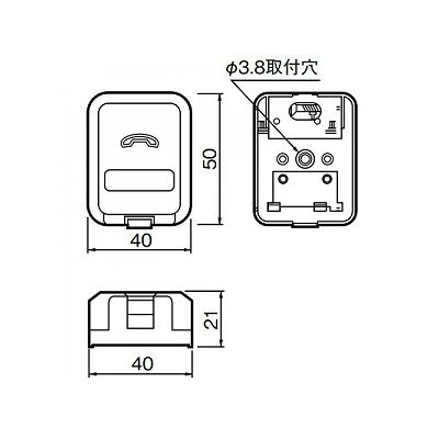 パナソニック 露出テレホンモジュラジャック 6極2心  WNT3523K 画像2