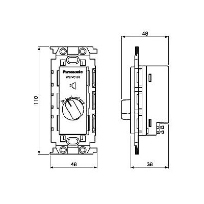 パナソニック 埋込ボリュームコントローラー スピーカー用 1W  WZVC101 画像2