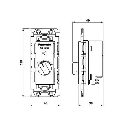 パナソニック 埋込ボリュームコントローラー スピーカー用 0.5～30W  WZVC130 画像2