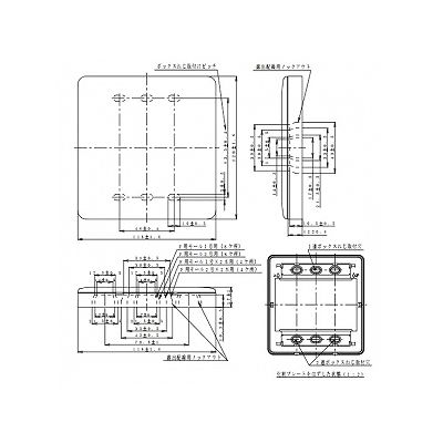 パナソニック フルカラー モダン腰高カバープレート 2連用 厚さ17mm ミルキーホワイト  WN8042W 画像3