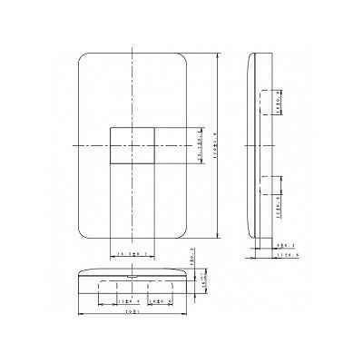 パナソニック フルカラー モダン腰高プレート 1コ用 厚さ16mm ミルキーホワイト  WN8051W 画像3