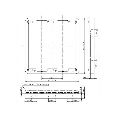 パナソニック フルカラー モダン厚型継枠 2連用 厚さ11mm ダークベージュ  WN8072Y 画像2