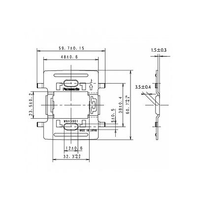 パナソニック フルカラー ホテル用プレート専用取付枠 ミニプレート1コ用  WNH3901 画像3