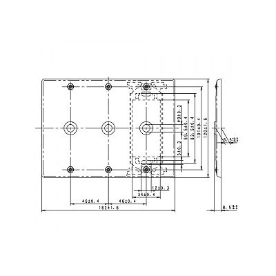 パナソニック フルカラー ステンレス電話線プレート 3連用 取付枠付  WN7683K 画像3