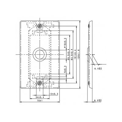 パナソニック フルカラー ステンレス大穴電話線プレート 1連用 取付枠付  WN7661K 画像3